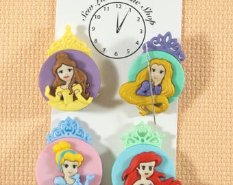 Disney Princess Needle Minders, Little Mermaid Ariel, Beauty and the Beast Belle, Cinderella, Rapunzel Needle Minders