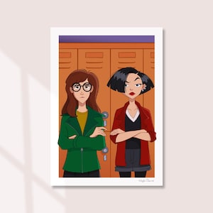 Daria & Jane Art Print | Digital Download | Wall Art Decor | MTV Print