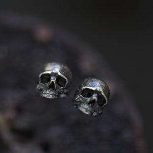 Earrings skull from sterling silver