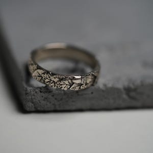 Acorn and Oak Leaf Ring • Nature Engagement Ring • Silver Woodland Ring • Forest Jewelry • Rustic Engagement Ring • Gift for Her