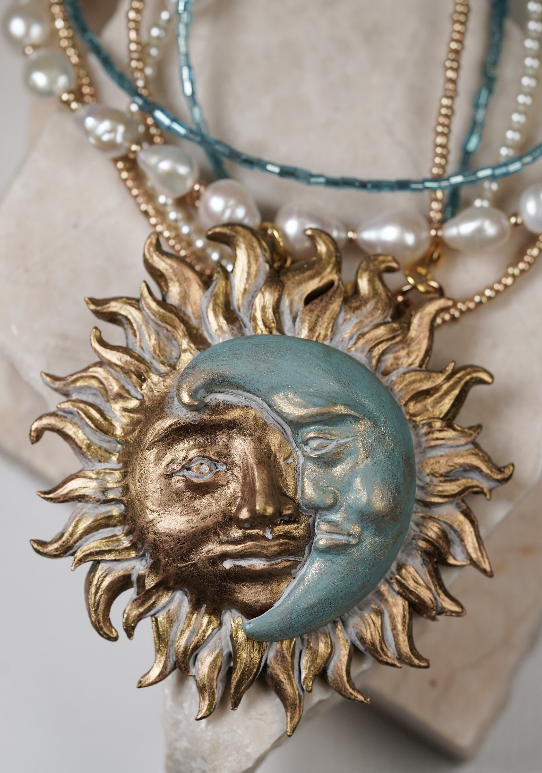 The Sun and the Moon Pendant - Etsy