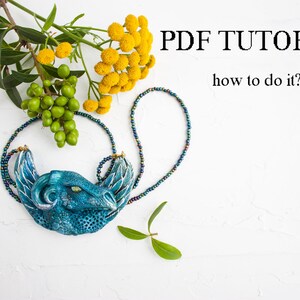 Step-by-Step Polymer Clay Tutorial: Blue Dragon Jewelry DIY-Digital Download-Jewelry DIY
