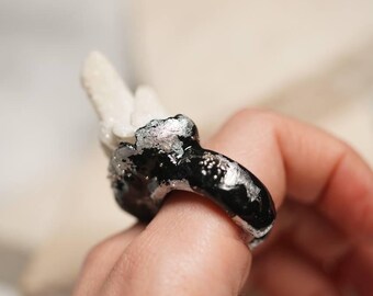 Arcane Shard Ring with Rock Crystal