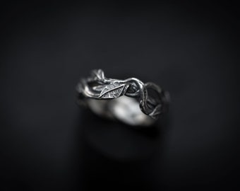 Elven silver ring "ivy"