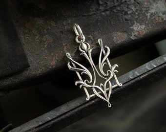 Ukrainian pendant Tryzub the symbol of Will - Silver Ukraine coat of arms - Trident emblem - Be brave like Ukrainians