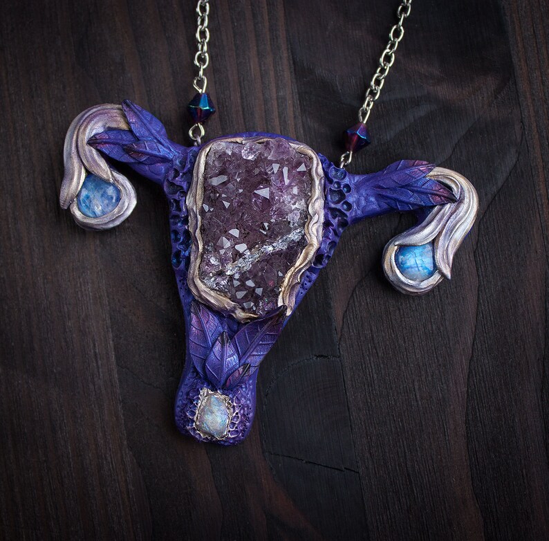 Uterus necklacecharm necklacewomb necklacesacred Etsy