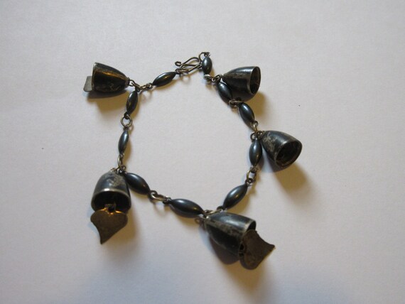 Bell Sterling Silver Bracelet-Gifts for Her-Vinta… - image 2