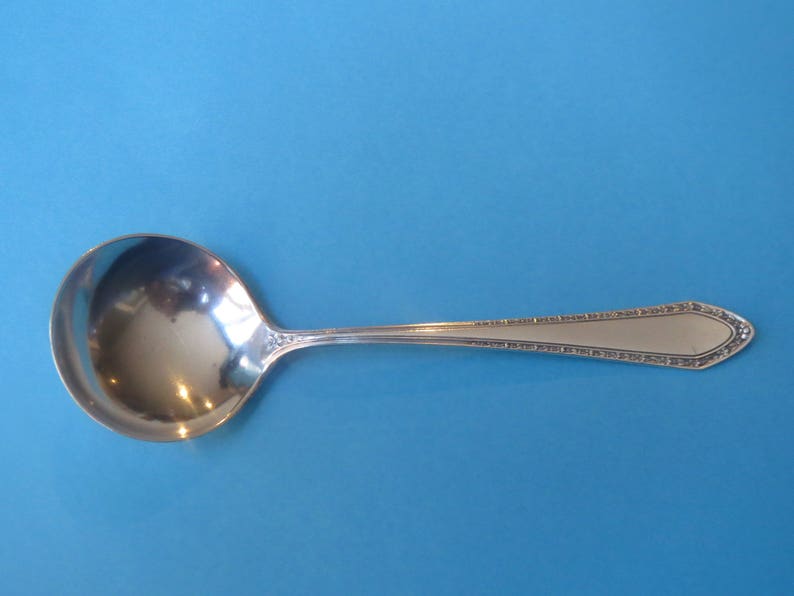 Vintage Sterling Silver Wallace Pattern Orange Blossom Cream Boullion Soup Spoon s Wallace Sterling Spoon