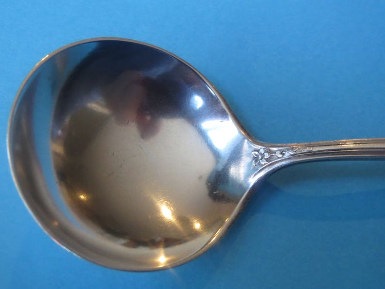 Vintage Sterling Silver Wallace Pattern Orange Blossom Cream Boullion Soup Spoon s Wallace Sterling Spoon