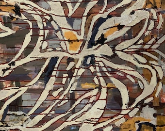 Roots: Abstract Mixed Media Painting on Canvas