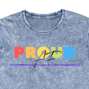 PROUD AF: Bold and Pride Denim T-Shirt for Men and Women - Express Yourself in Style