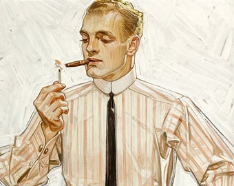 Joseph Christian Leyendecker, Cluett Shirts Arrow Collar Advertisement,  J.C. Leyendecker, Cover Art, Vintage Illustration, Kuppenheimer,