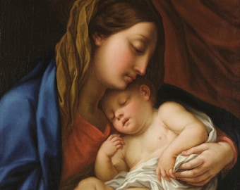 Madonna and Child, Unknown artist, 17th century, Jesus and Mary, Christian Art, Virgin Mary, Mother and Child, Victorian Decor Victorian Art