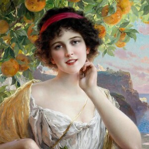Victorian, Victorian Art, The Flower Girl, Victorian Artwork, Victorian Decor, Emeile Vernon, Victorian Artwork, Emeile Vernon,
