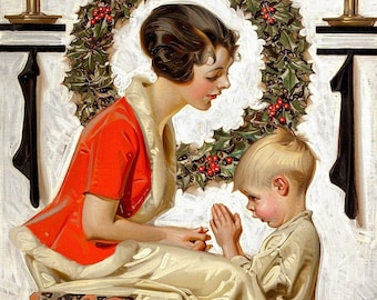 Joseph Christian Leyendecker, J.C. Leyendecker, Cover Art, Vintage Illustration, Saturday Evening Post cover, December 24, 1921,