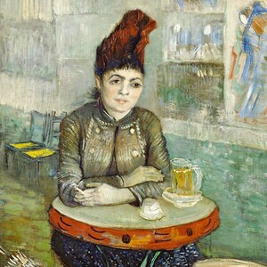 Vincent Van Gogh, In the Café, Agostina Segatori in Le Tambourin, Van Gogh Art, Van Gogh Print, Landscape, Scene, Post-Impressionism,