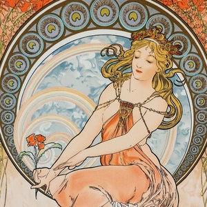 Alphonse Mucha, Art Nouveau, Arts Series, Mucha Painting, Mucha Elements, Gallery Wall, Alphonse Mucha Artwork, Alphonse Mucha Wall Art,