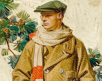 Joseph Christian Leyendecker, Cluett Shirts Arrow Collar Advertisement,  J.C. Leyendecker, Cover Art, Vintage Illustration, Kuppenheimer,