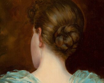 Victorian Portrait, Victorian Art, The Flower Girl, Victorian Artwork, Victorian Decor, Victorian, Victorian Artwork, Dark Academia, 304