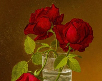Red Roses, Rose Art, Still Life Floral Arrangement, Fruit Still Life, Artwork, Flowers, Still Life, Wall Art, Roses, Rose, Neutral Art,