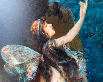 Fairy Art, Fairy Artwork, Vintage Fairy Artwork, Water Nymph, Art Nouveau Fairy, Art Nouveau Art, Art Deco Print, Art Deco,