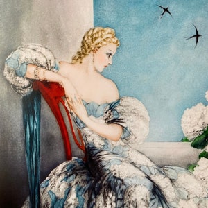 Louis Icart, French Art, French Artwork, Icart Print, Icart Artwork, Louis Icart Print, Art Deco, Art Nouveau, Flapper Art,