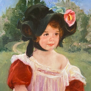 LARGE Poster Print, Mary Cassatt, Girl Portrait, Victorian Decor, Edwardian,