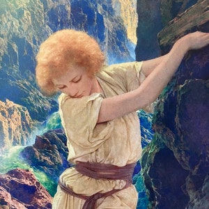 Maxfield Parrish, The Canyon, Grand Canyon, Art Print, 1920’s Style, Vintage Print of a Painting, Neo-Classical, Modern Art,