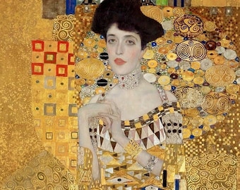 Gustav Klimt, Portrait of Adele Bloch-Bauer, Art Print, Artwork, Print of a Painting, Vintage Art, Klimt, Art Deco, Art Nouveau,