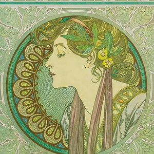 Alphonse Mucha Art, Art Nouveau, Art Print, Alphonse Mucha, Gallery Wall, Print of a Poster, Bohemian Decor, Dorm Art, Living Room Decor