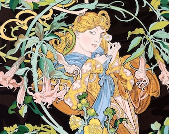 Art Nouveau Style Fine Art Print by Alphonse Mucha of a - Etsy