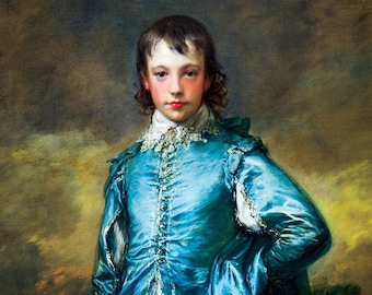 Blue Boy by Thomas Gainsborough, Victorian Artwork, Victorian Print, Victorian Scene, Dark Academia, Poster, Print of a Painting,