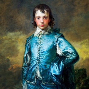 Blue Boy by Thomas Gainsborough, Victorian Artwork, Victorian Print, Victorian Scene, Dark Academia, Poster, Print of a Painting,