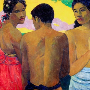 Paul Gauguin, Three Tahitians, French Art, Tahitian Art, Symbolist Art, Paul Gauguin Wall Art, Artwork,