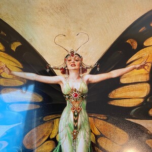 GORGEOUS, Art Deco, F.X. Leyendecker, Modern Art, Leyendecker, LIfe Magazine, Wall Art, Home Decor, Butterfly Fairy, Yellow Decor, Unique, image 3
