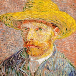 Vincent Van Gogh, Van Gogh Self Portrait, Academia, Van Gogh Art, Self Portrait, Van Gogh Print, Print of a Painting, Post-Impressionism,