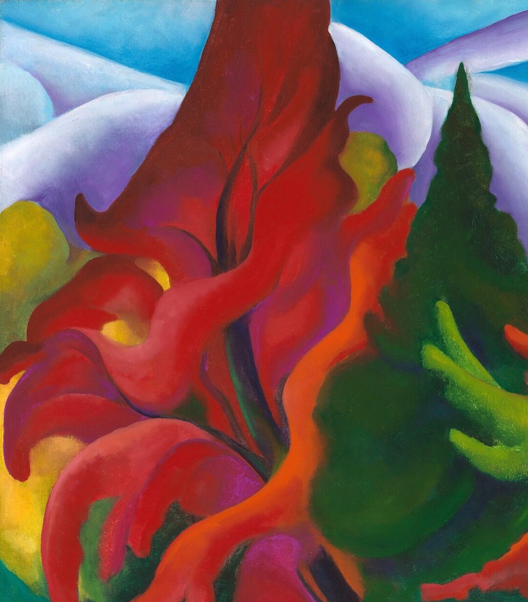 Trees in Autumn, 1920-1921 by Georgia O’keeffe, Artwork, O'keeffe Art ...