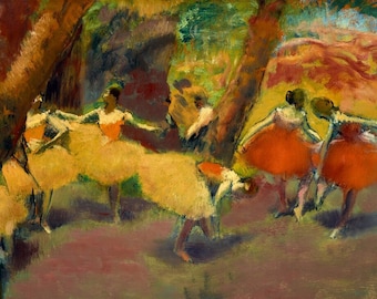 Edgar Degas, Before The Performance, Ballerinas, Art Print, Artwork, Print of a Painting, Vintage Art, Ballet, Degas Artwork,