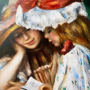 Two Girls Reading, Renoir, Pierre Auguste Renoir, Renoir Artwork, Renoir Print, French Art, renoir artist, impressionist print,