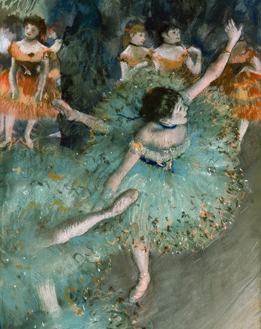 Danseuse au bouquet et étude de bras - Edgar Degas