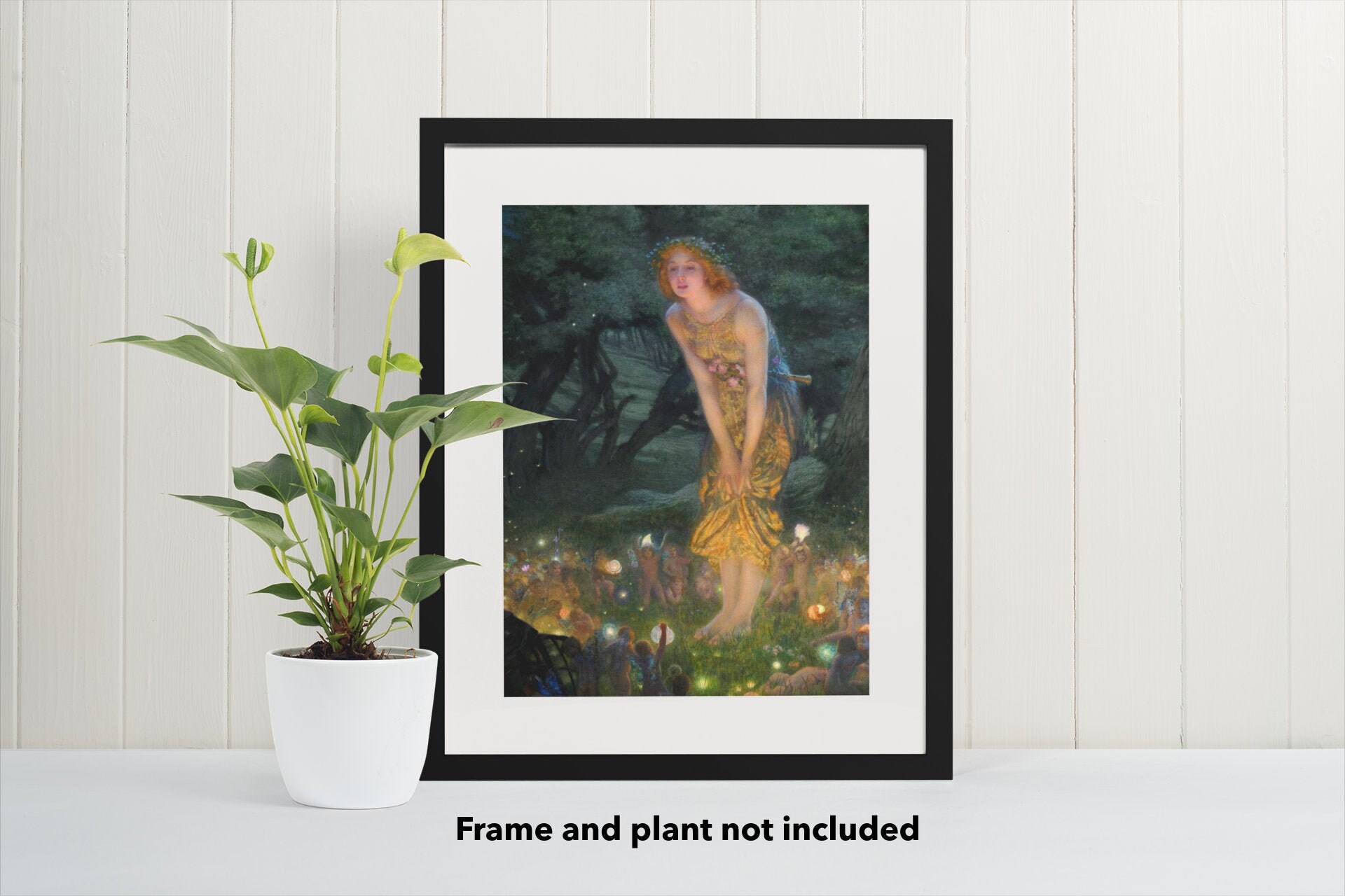 Midsummer Eve Fairy Land Fine Art Print by Edward Robert Hughes Beautiful Mystical Fairyland Nymph 8x10 Photo Print