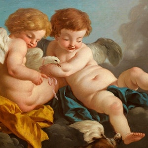 Jean Jacques Lagrenée II, Cupid, Cherub Art, Putti, Angel Art, Angel Decor, Angel Wall Art, Angel Wall Art, French Art, French Country,