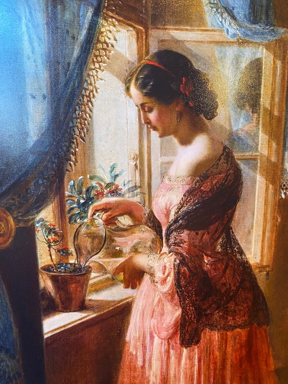 Victorian woman painting deals