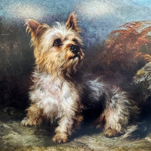 Thomas William Earl, Ready for Action, Art Print, Artwork, Print of a Painting, Vintage Art, Hunting Decor, Yorkie Dog, Yorkie Art,