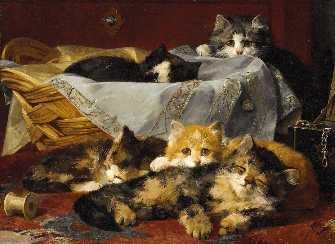 Victorian Cat Art Cat Artwork Cat Print Cat Wall Art Cat Etsy