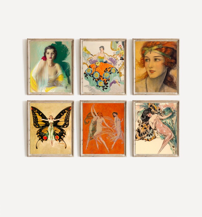 Art Deco Gallery Wall Art Art Deco Wall Decor Maximalism Etsy