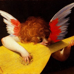 Cupid, Cherub Art, Angel Art, Angel Decor, Angel Wall Art, Angel Wall Art, Light Academia, Academia Art,