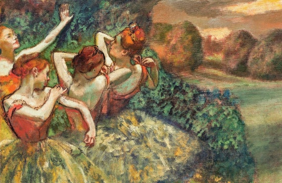 Edgar Degas Print, the Dance Class Exhibition Poster