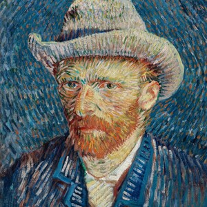 Vincent Van Gogh, Van Gogh Self Portrait, Academia, Van Gogh Art, Self Portrait, Van Gogh Print, Print of a Painting, Post-Impressionism,