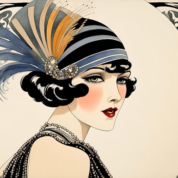 Printed and Shipped, Art Deco, Flappers, 1920’s, Great Gatsby, Gallery Wall Art, 1920, wall art, home decor,